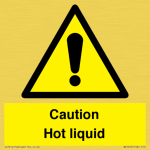 Caution Hot liquid